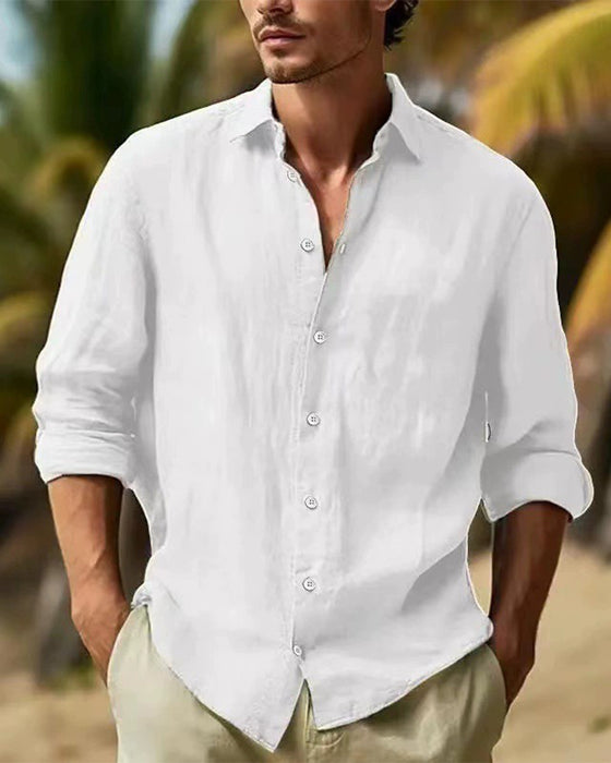 Herrer Skjorte Button-Down Avslappnet