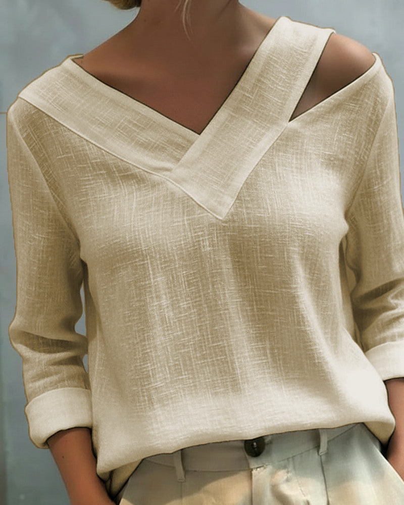 Topp Stilfull V-Hals Skulderfri