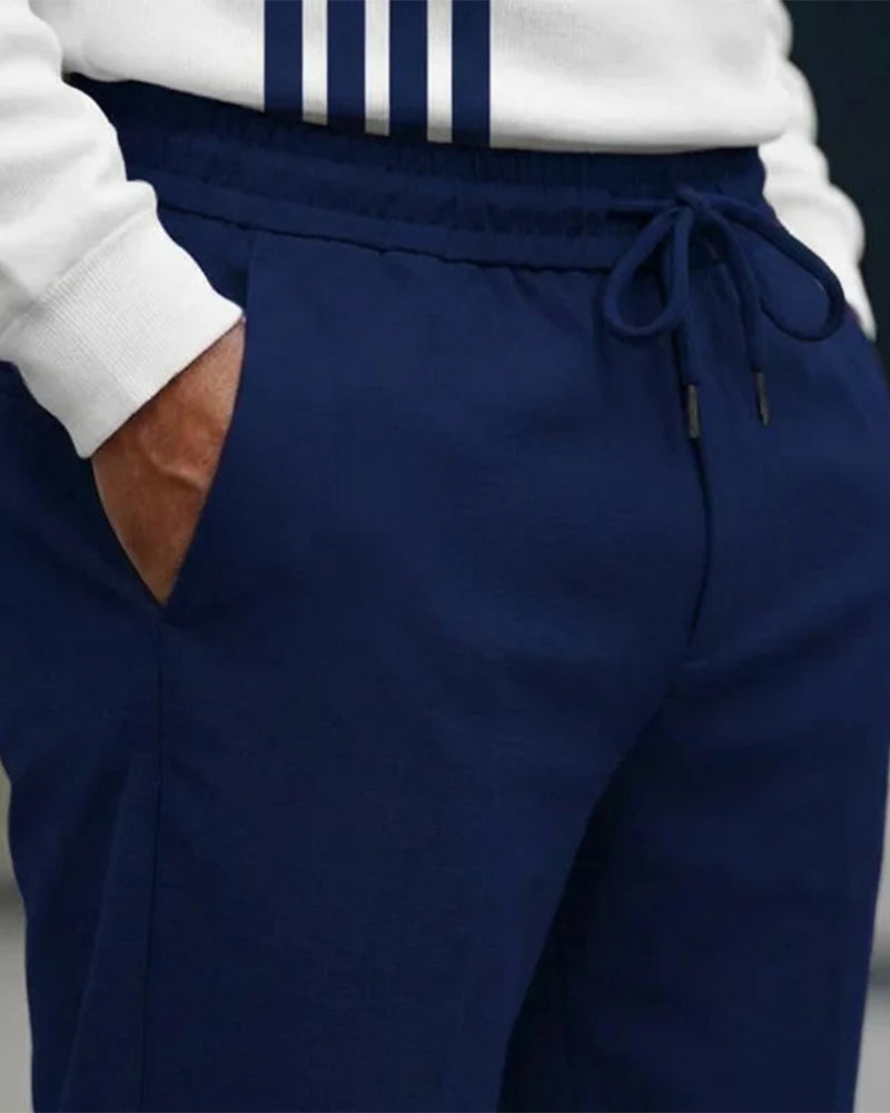 Sett Halv Genser Glidelås Menn Lounge