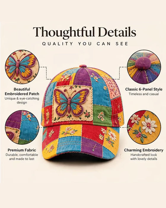 Sommerfugl Brodert Baseballcaps