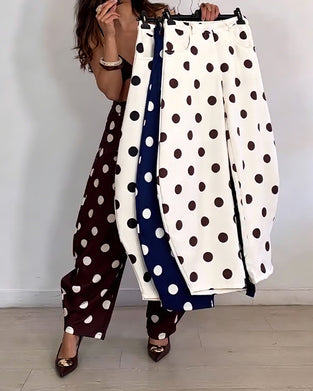 Bukser Vintage Polka Dot Casual Harem