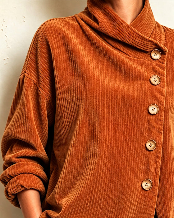 Kåpe Turtleneck Knapp Løs
