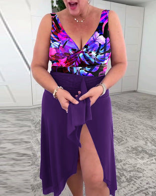 Badedrakt Fargerik Blomstertrykk