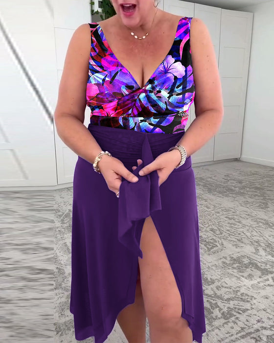 Badedrakt Fargerik Blomstertrykk