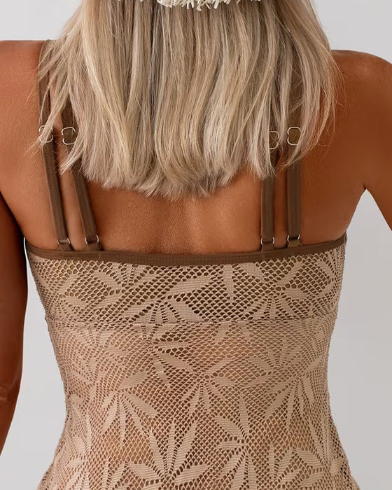 Tankini Spagettistrap Mesh