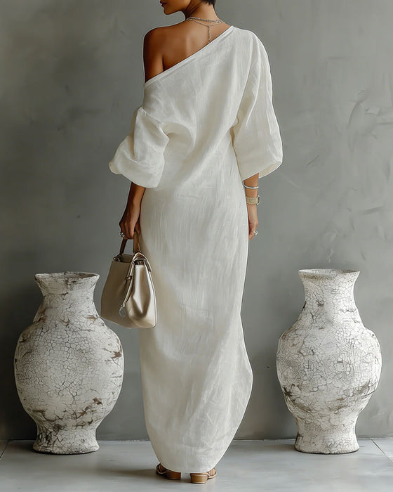 Kjole Modisk Off-Shoulder Lang