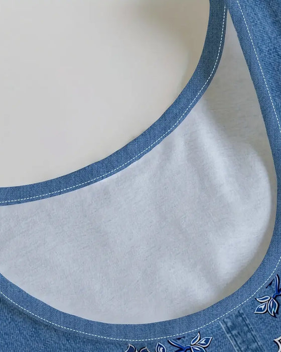 Kjole Ermeløs Imitasjon Denim