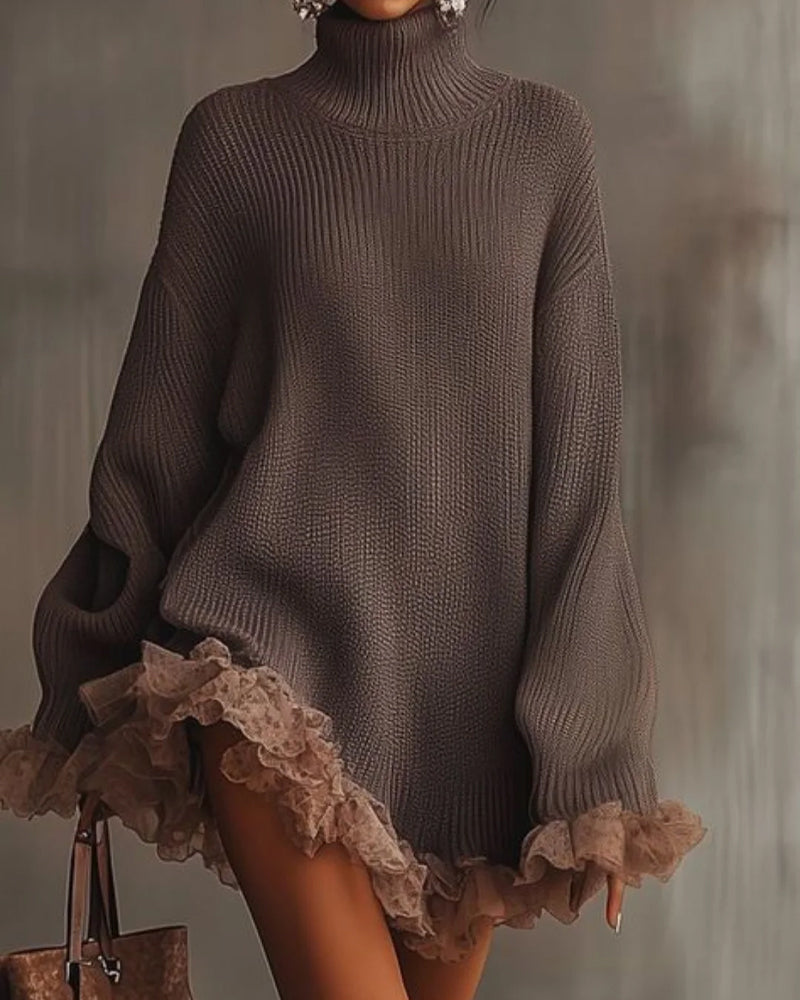 Set Med Elegant Stil, Genser Lag Og Camisole Kjole