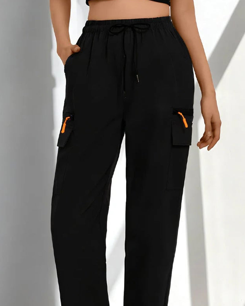 Pants Snøre Løs Casual Cargo