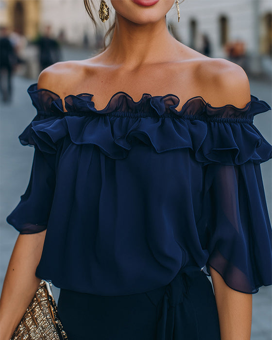 Bluse Elegant Off-Shoulder Rysj