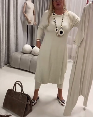 Jumpsuit Ensfarget Langermet Avslappet