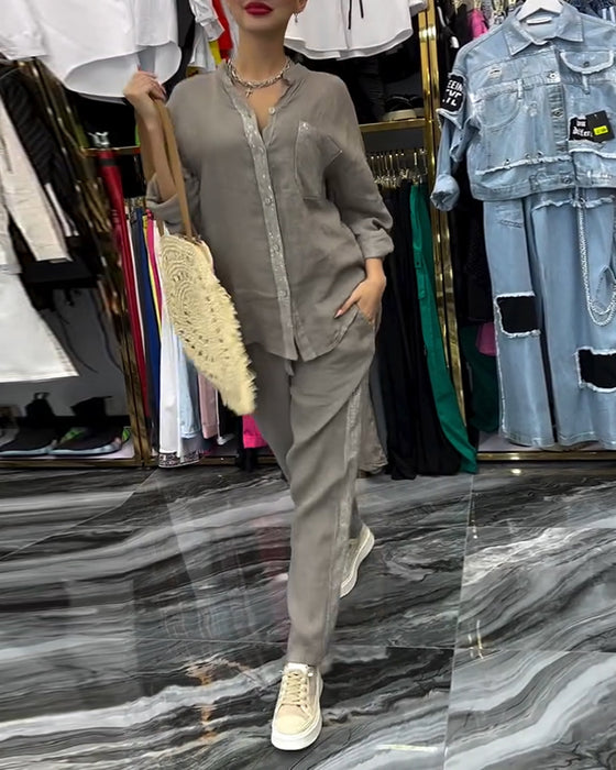 Dress Ståkrage Lomme Avslappet