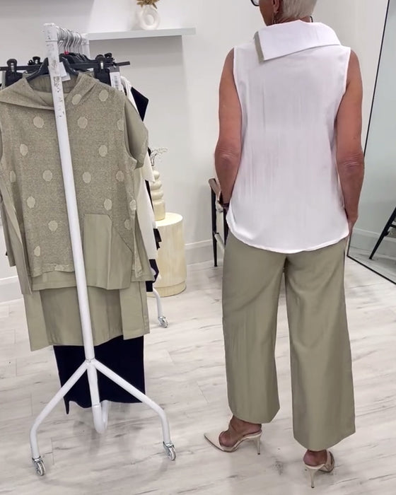 Drakt Ermeløs Bred Krage Mote