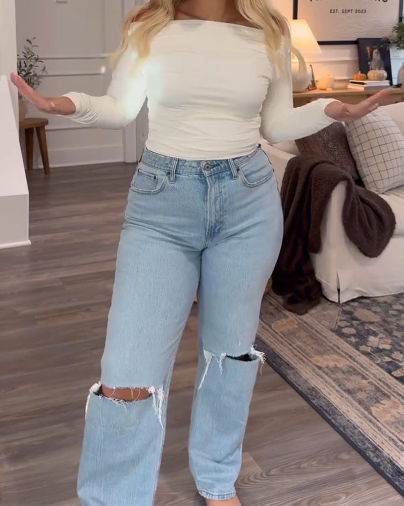 Topp Enskulder Slim Fit Og Allsidig