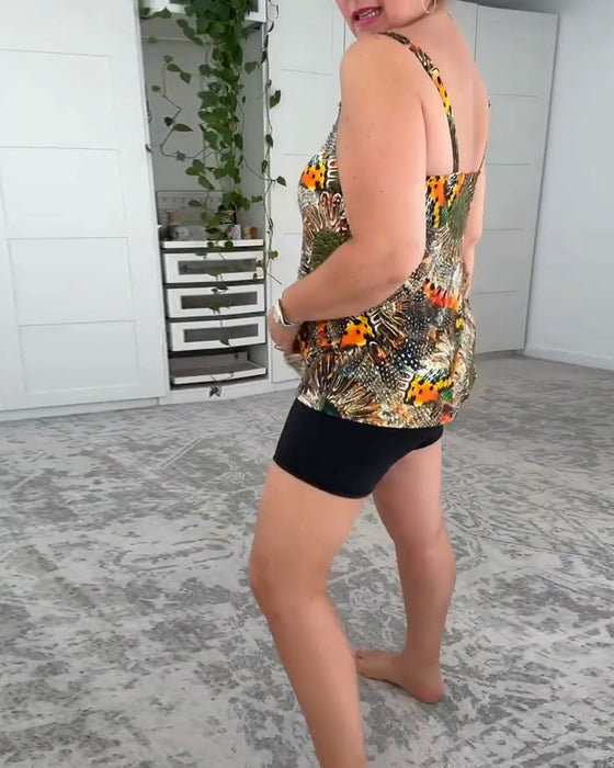 Badedrakt To-Delt Trykket Boksershorts