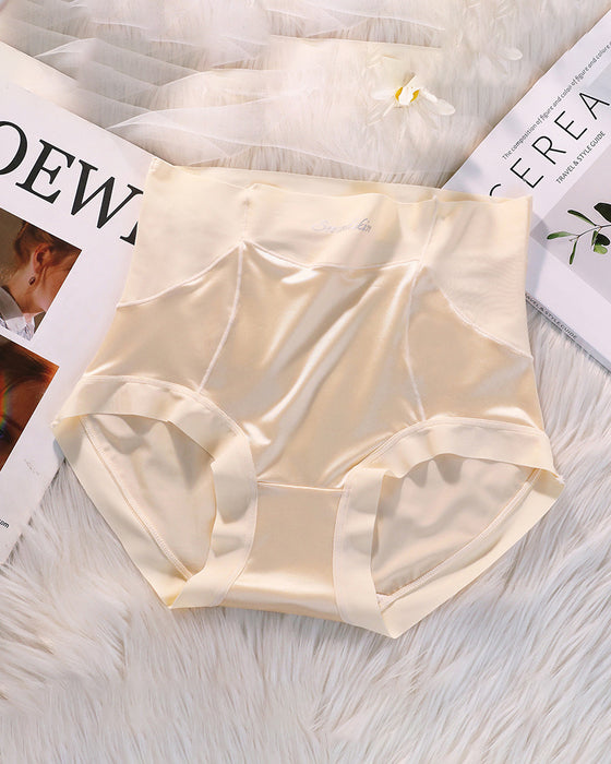 Dames Truse Med Høy Midje Is-Silke Sateng Sømløs Sexy Løft Og Magekontroll