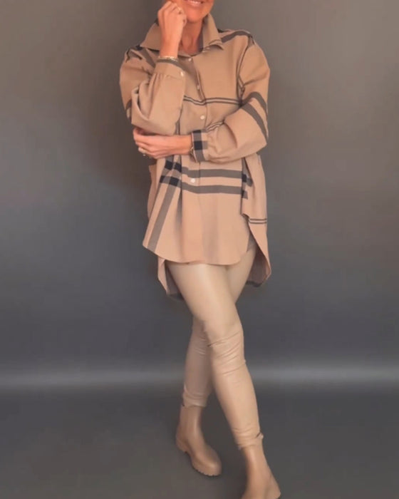 Uformell rutete jakkeslagsskjorte