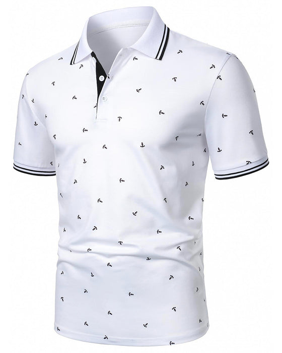 T-Skjorte Polo Krage Pil Mønster Casual
