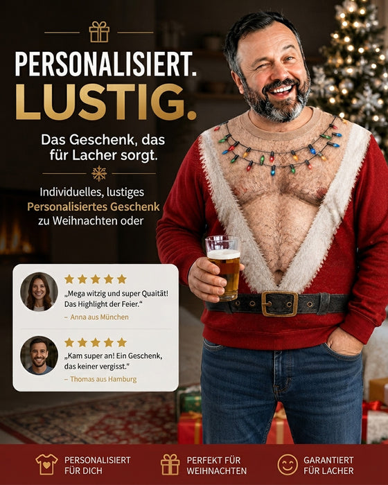 Genser Rundhalset Muskelprint Julestil