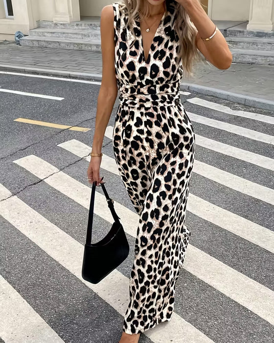 Hoppdrakt Leopard Trykk Ermeløs