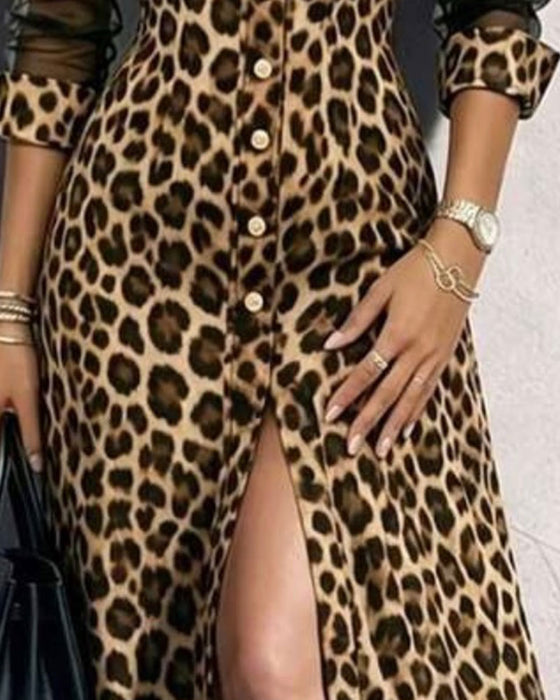 Kjole Slag Leopard Tøff