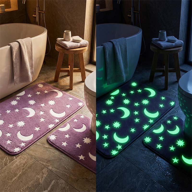 Mørkerglimmende Korallfleece Gulvmatte