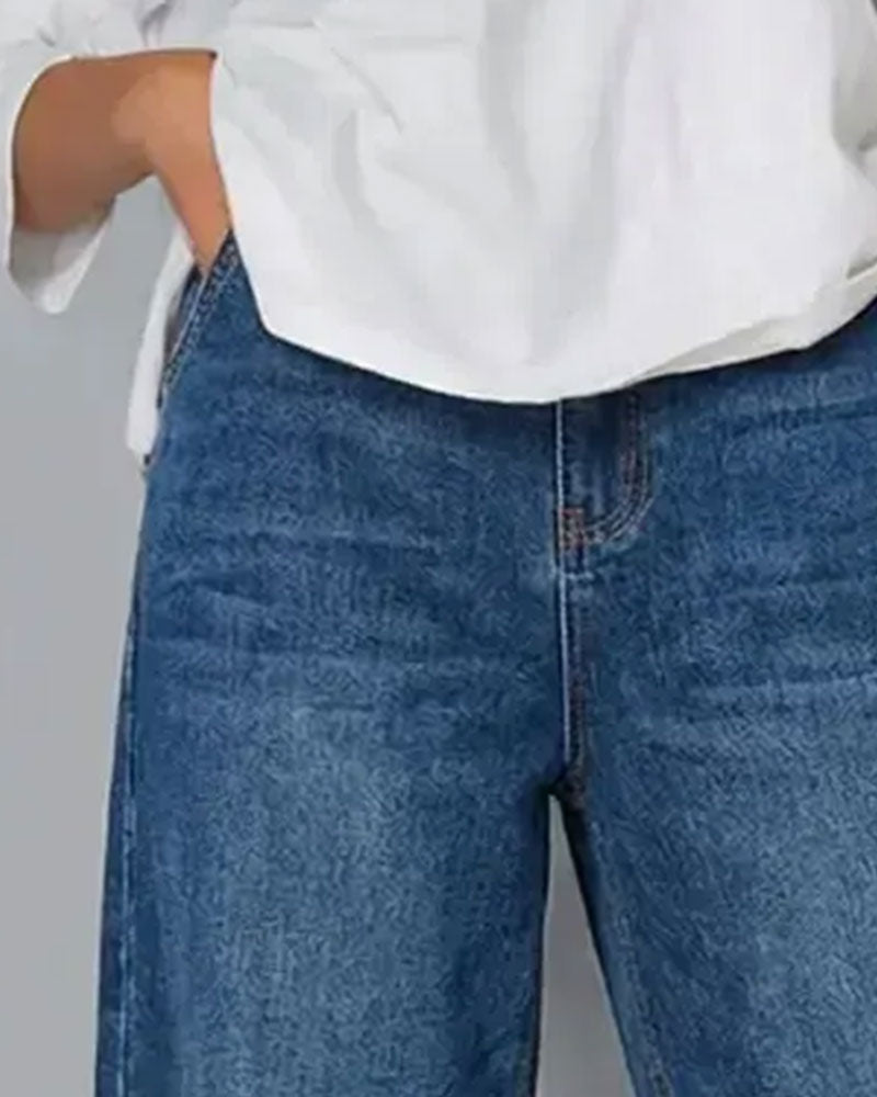 Bukse Denim Lappeteknikk Casual