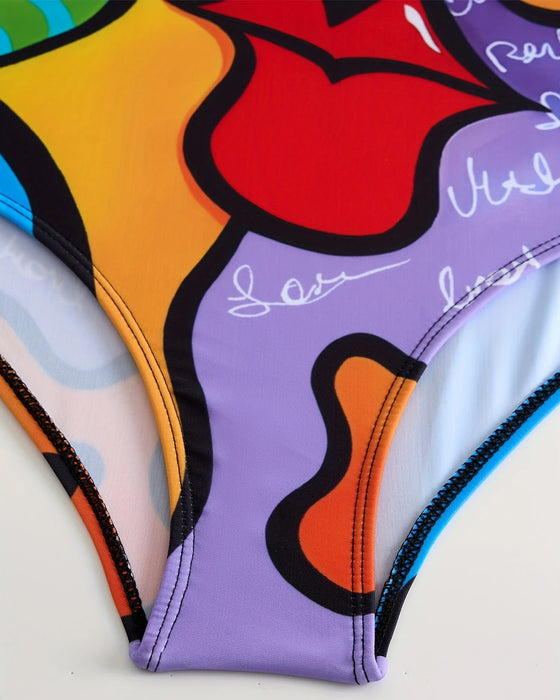 Badedrakt Ermløs Trykt En-Del