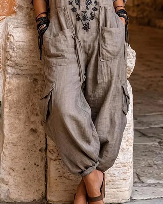 Jumpsuit Trykt Tapered-Leg Cargo