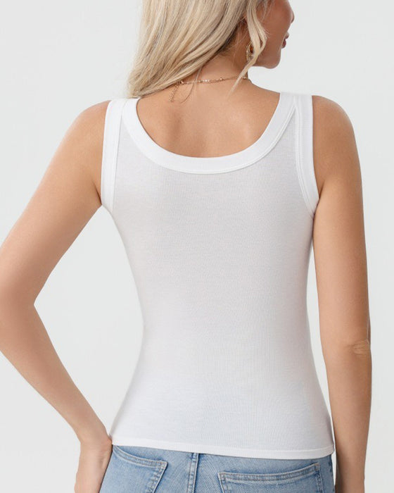 Cami‑Topp Solid Farge Med Innebygd Bh