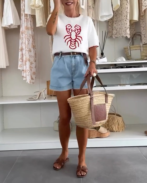 Genser med Trykk i Streetstil