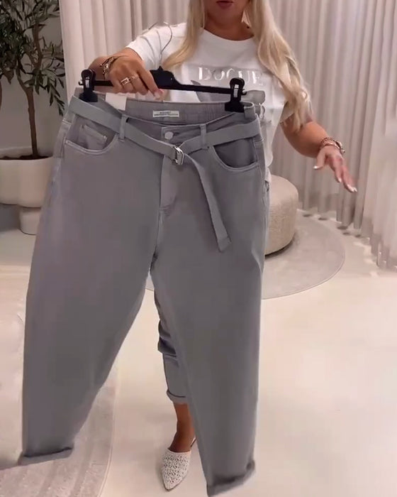 Bukser Elastiske Slim Fit Avslappede