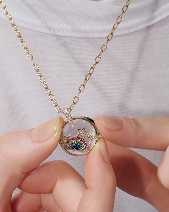 Pendant Og Halskjede Personlig Tilpasset Fotoboks