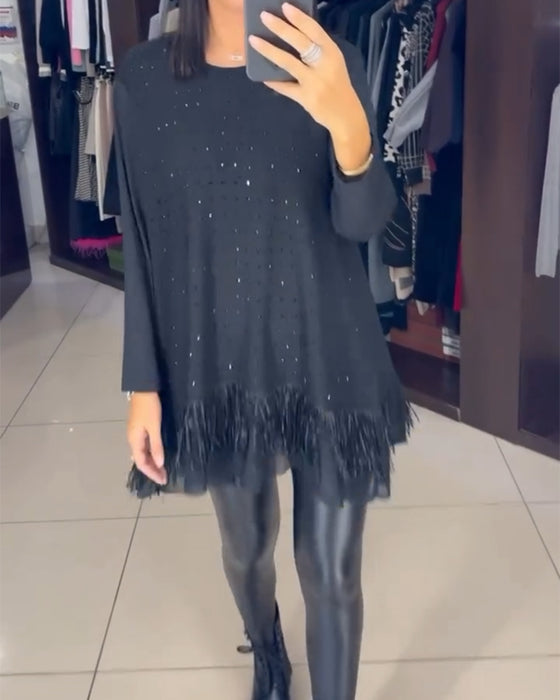 Hem Topp Motemessig Rhinestone