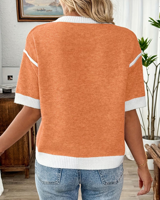 Knit Top Tredimensjonal Blomstret
