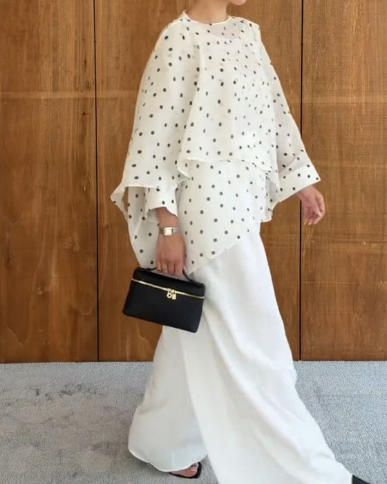 Bluse Polka Dot Uregelmessig