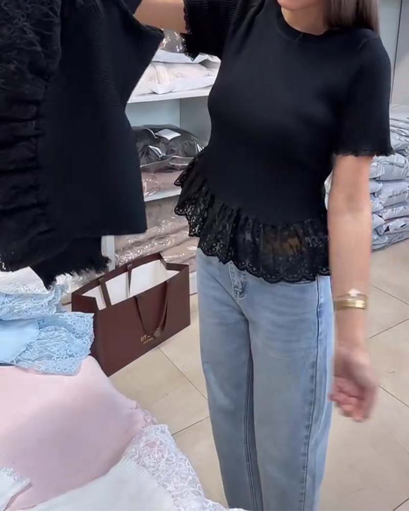 Topp Ensfarget Lappeteknikk Ribbestrikket