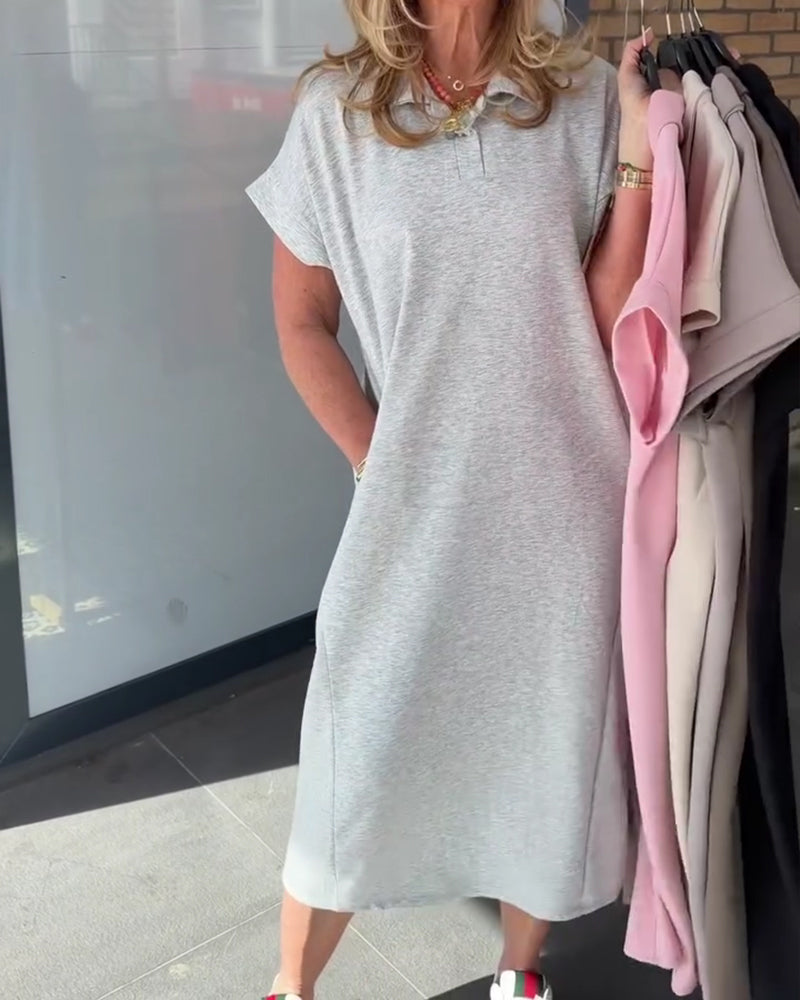 Kjole Polokrage Casual T-skjorte