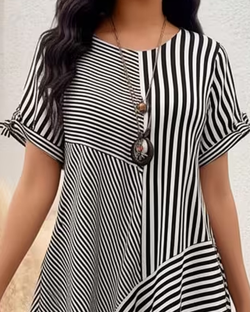 Kjole Stripet Uregelmessig