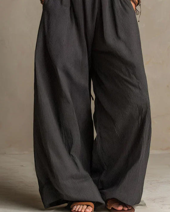 Jumpsuit Halter Kors Ermeløs Stripe