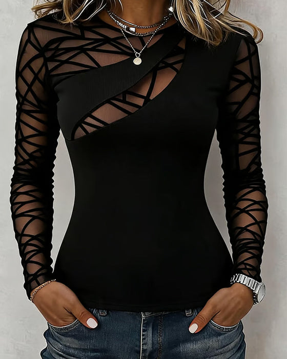 Topp Rundhalset Kors Solid