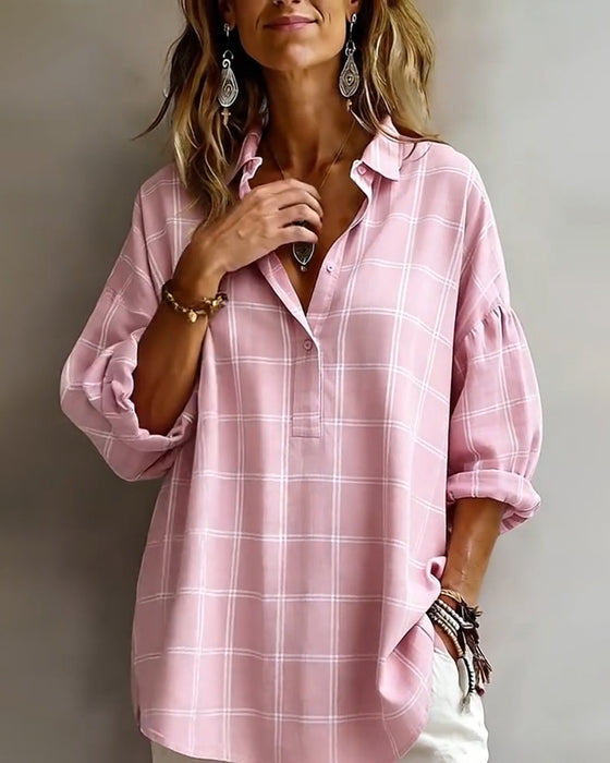 Skjorte Slårsmåkrage Rute Sofistikert