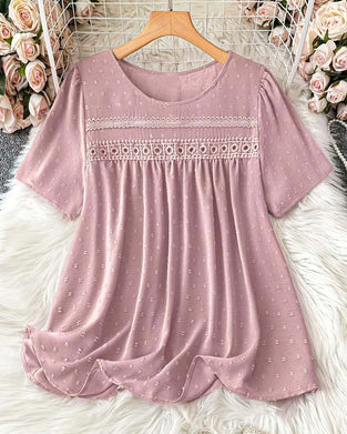 Bluse Rundhalset Mote Casual