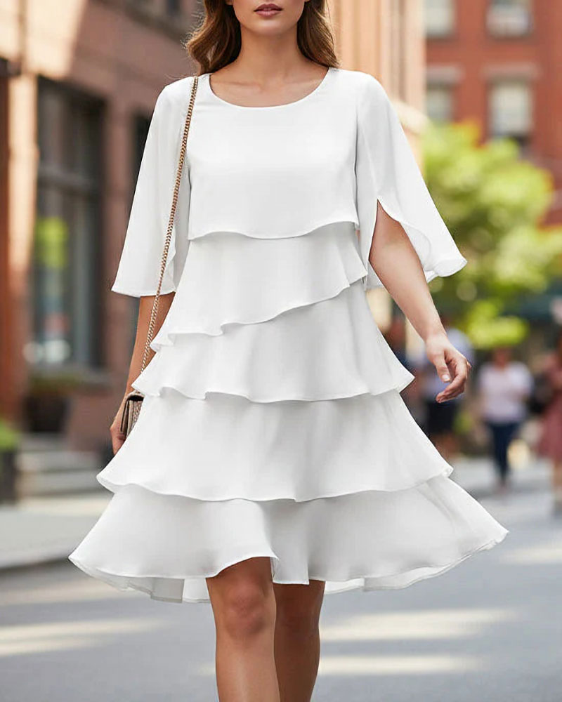 Kjole Løs Rund Hals Kake