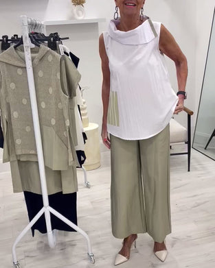 Drakt Ermeløs Bred Krage Mote