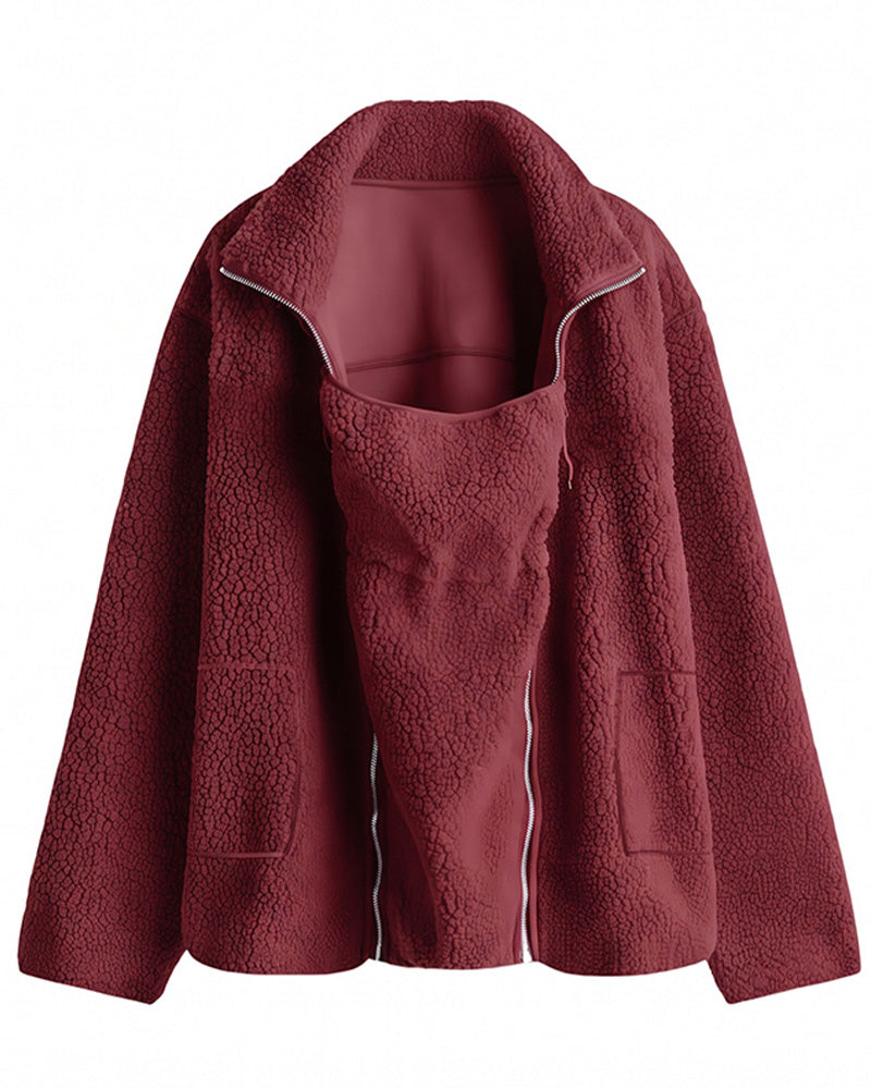 Dame 2-i-1 Hofte Lengde Casual Sport Ytterjakke
