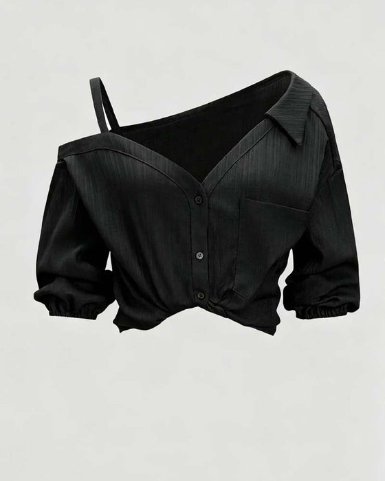 Bluse Enskulder Rem Vri