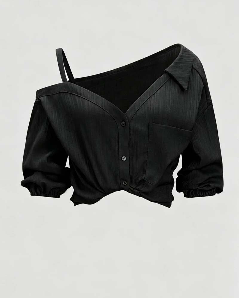 Bluse Enskulder Rem Vri
