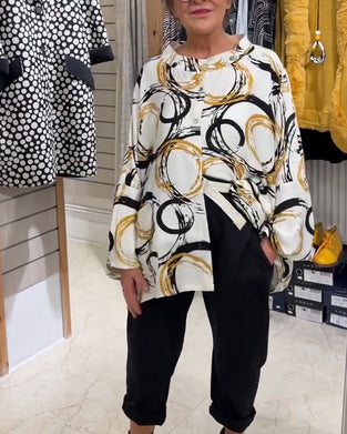 Skjorte Ståkrage Knapp Unik Trykk