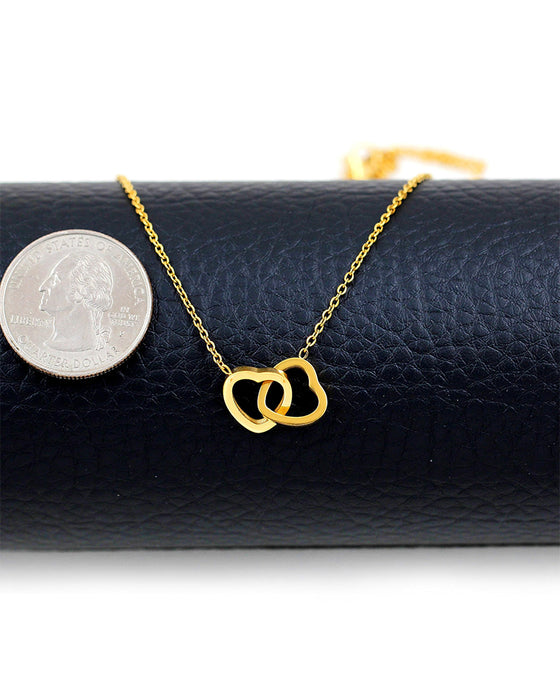 Halskjede Benkjede Dobbelthjerte